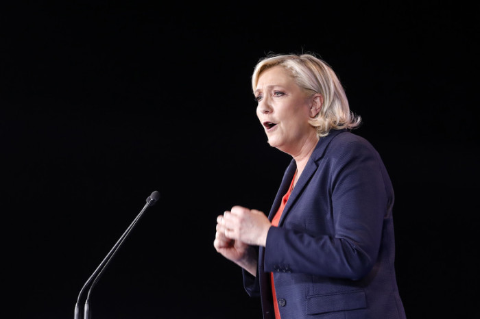 Frankreichs Rechtsaußenpolitikerin Marine Le Pen. Foto: epa/Sebastien Nogier