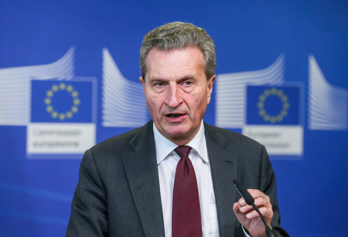 EU-Haushaltskommissar Günther Oettinger. Foto: epa/Stephanie Lecocq