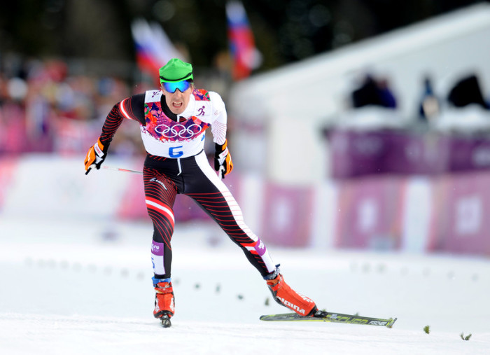 Johannes Dürr bei den olympischen Winterspielen 2014 in Sotschi. Foto: epa/Roland Schlager