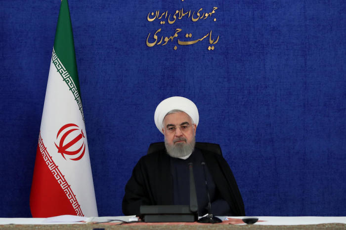 Der iranische Präsident Hassan Rouhani spricht während einer Zeremonie in Teheran. Foto: epa/Büro Des Iranischen Präsidenten