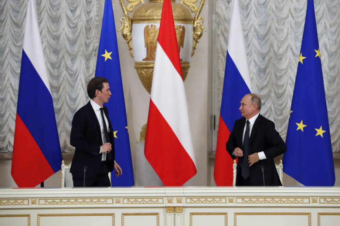 Der österreichische Bundeskanzler Sebastian Kurz und der russische Präsident Wladimir Putin. Foto: epa/Anatoly Maltsev