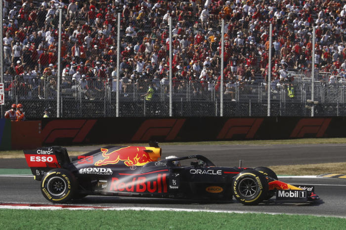 Dutch Formula One driver Max Verstappen of Red Bull, at Monza. Photo: epa/MATTEO BAZZI