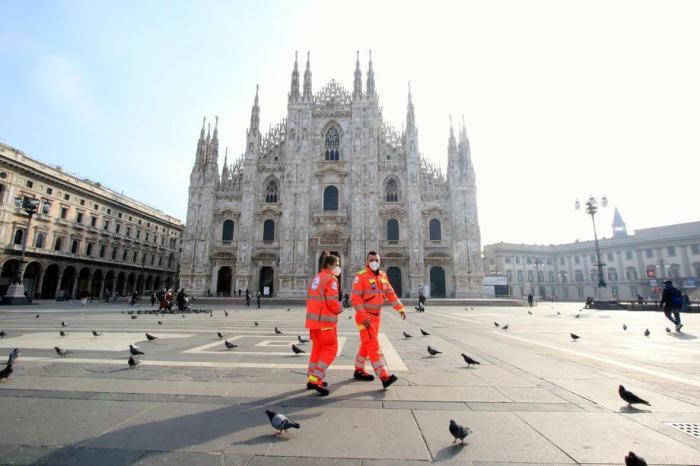 Der Alltag inmitten der Covid-19-Coronavirus-Pandemie in Mailand. Foto: epa/Paolo Salmoirago
