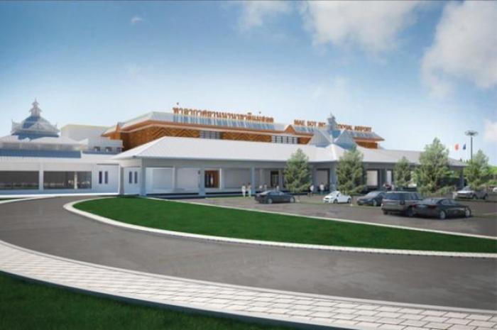 Designentwurf für die neue Abflughalle am Mae Sot Airport.