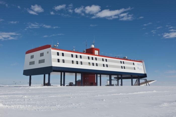 Die deutsche Forschungsstation Neumayer-Station III in der Antarktis. Foto: Thomas Steuer/Alfred-wegener-institut /dpa