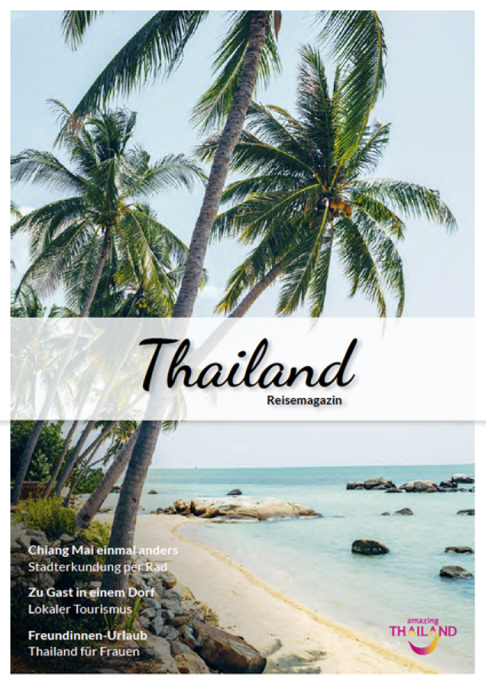 Bereits das Cover des neuen Thailand-Reisemagazins macht Lust auf einen Urlaub im tropischen Königreich.