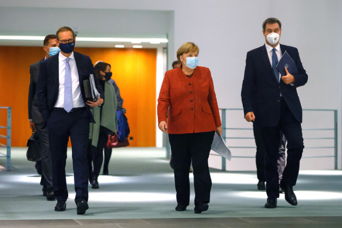 Merkel trifft erneut die Ministerpräsidenten der Länder, um über weitere Maßnahmen Kampf gegen die hohen Corona-Infektionszahlen zu beraten. Foto: Odd Andersen