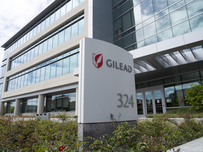Außenansicht von Gilead Sciences, Inc. auf dem Campus des Hauptsitzes in Foster City, Kalifornien. Foto: epa/Johannes G. Mabanglo