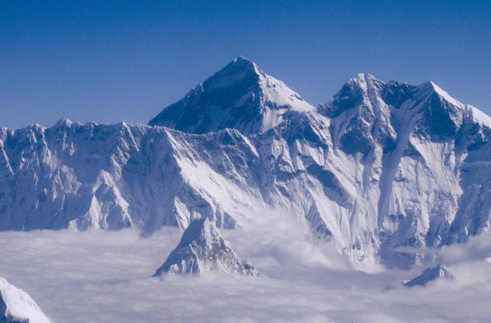 Der Mount Everest, gesehen von Namche Bazar, Distrikt Solukhumbu. Foto: epa/Narendra Shrestha