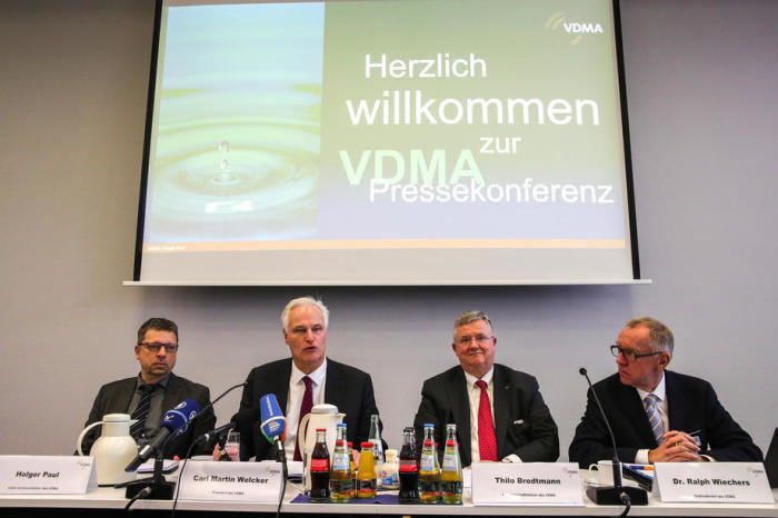 Jahres-Pressekonferenz des deutschen Maschinenbaus in Frankfurt am Main in Frankfurt. Archivfoto: epa/ARMANDO BABANI