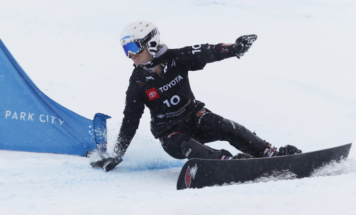 Selina Joerg aus Deutschland fährt im Snowboard-Parallel-Riesenslalom der Damen auf den ersten Platz. Foto: epa/George Frey