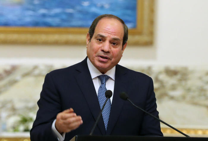 Der ägyptische Präsident Abdel Fattah al-Sisi spricht während einer Pressekonferenz. Foto: epa/Khaled Elfiqi
