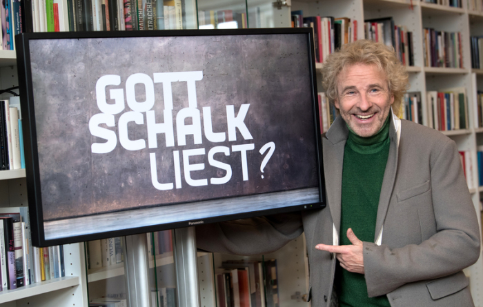 Thomas Gottschalk, Entertainer und Showmaster, präsentiert bei einer Pressekonferenz seine neue Sendung 