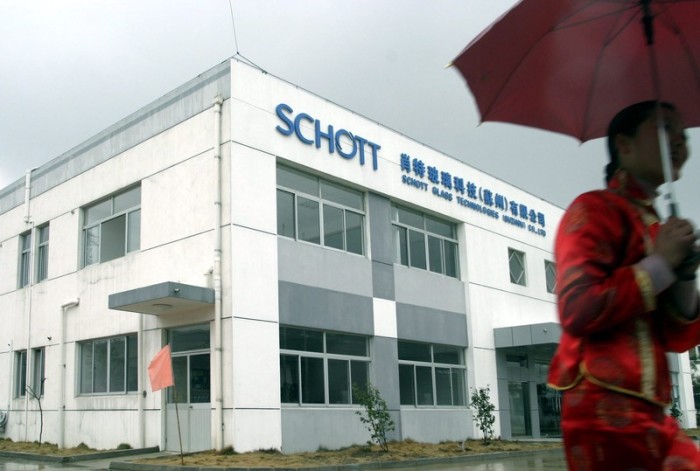 Schott-Produktionsstätte in Suzhou, China. Foto: epa/Qilai Shen