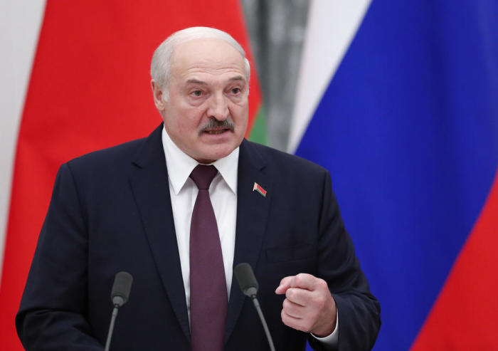 Der weißrussische Präsident Alexander Lukaschenko in Moskau. Foto: epa/Shamil Zhumatov