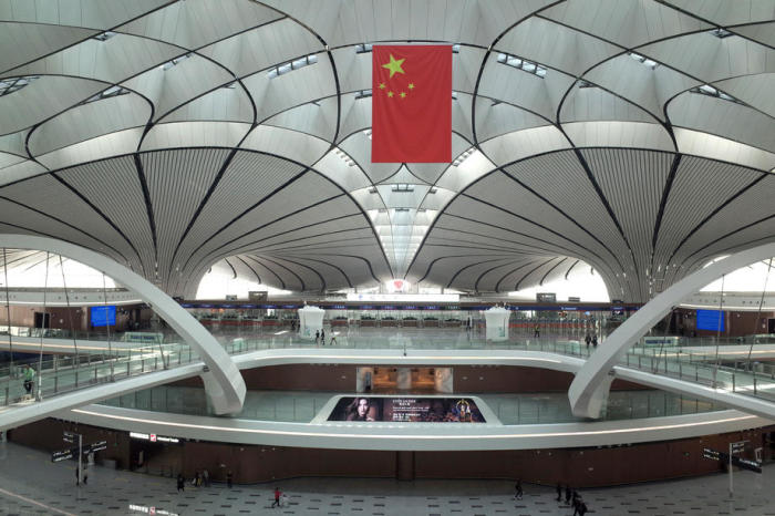 Ein Blick auf den Internationalen Flughafen Peking Daxing in Peking. Foto: epa/Wu Hong
