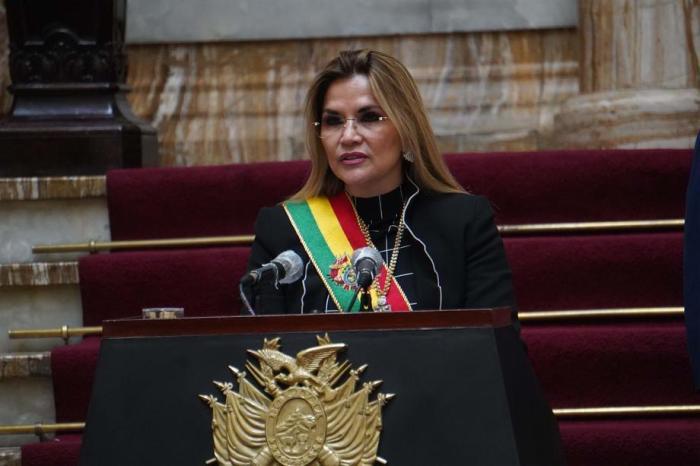 Die frühere Interimspräsidentin von Bolivien, Jeanine Anez, wurde verhaftet. Foto: epa/Javier Mamani