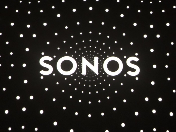 Daas Logo der Firma Sonos, aufgenommen bei einer Produkt-Präsentation. Foto: Christoph Dernbach/Dpa 