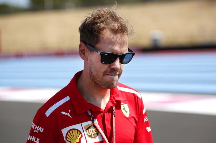Der deutsche Formel-Eins-Fahrer Sebastian Vettel von Scuderia Ferrari. Foto: epa/Yoan Valat