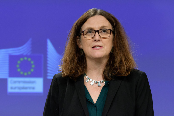 EU-Handelskommissarin Cecilia Malmström. Foto: epa/Georges Boulougouris