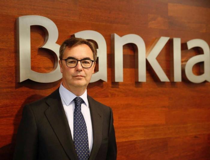Jose Sevilla, CEO von Bankia, trifft in Madrid zu einer Bilanzpressekonferenz der Bank ein.Foto: epa/Paco Campos