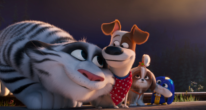 Hu, Max, Daisy und Snowball in einer Szene des Films 