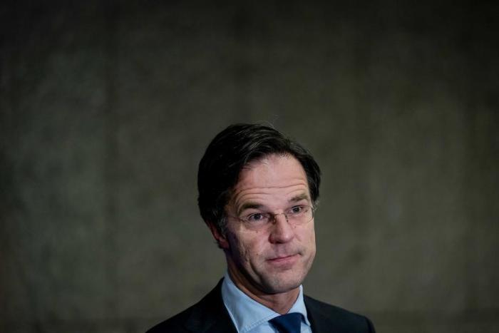 Der Parteivorsitzende der VVD, Mark Rutte, reagiert im Unterhaus auf die Ergebnisse der Unterhauswahlen in Den Haag, Niederlande. Foto: epa/Bart Maat