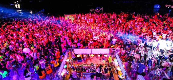 Die Insel Phangan ist bekannt für ihre rauschenden Techno Raves, wie die bekannte Full Moon Party. Begleiterscheinung sind Drogendelikte, auch abseits der Party. Foto: The Thaiger