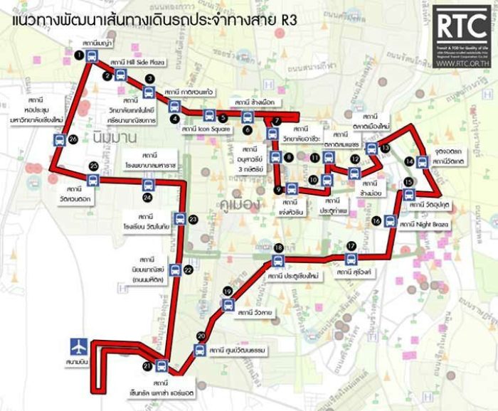 Chiang Mai erhält ein Smart-Bus-System
