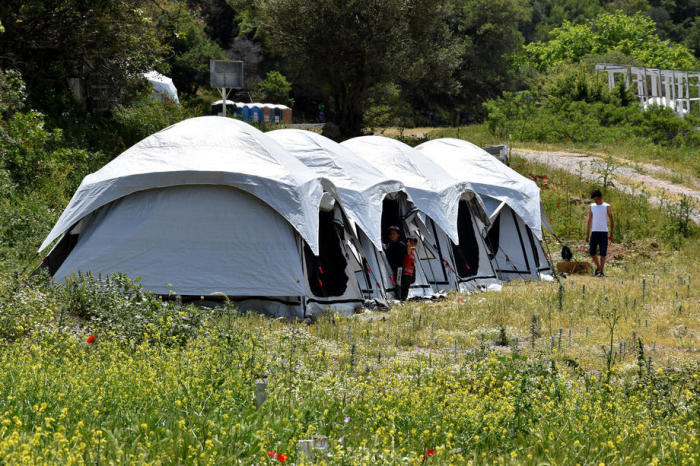 Migranten-Einrichtung auf der Insel Lesbos. Foto: epa/Stratis Balaskas