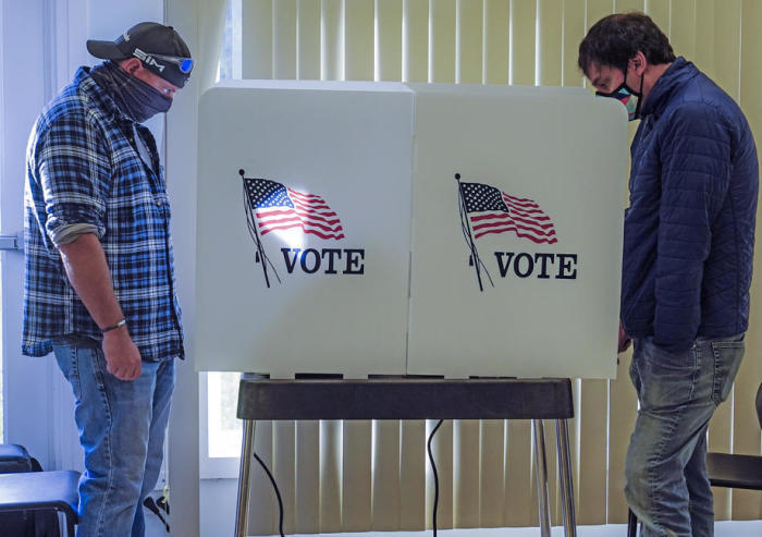 Bei der Präsidentschaftswahl 2020 werden die Wähler zur vorfristigen Stimmabgabe aufgerufen. Foto: epa/Tannen Maury
