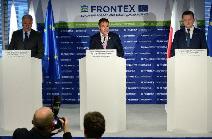 Hauptsitz der Europäischen Agentur für die Grenz- und Küstenwache Frontex in Warschau. Foto: epa/Jakub Kaminski
