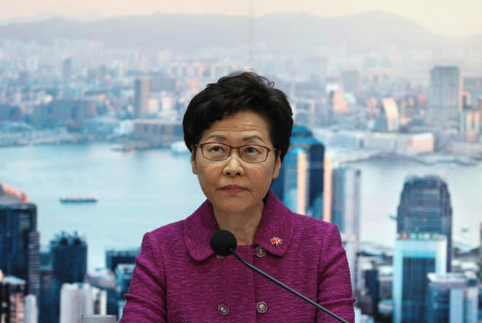 Hongkongs Regierungschefin Carrie Lam. Foto: epa/Jerome Favre