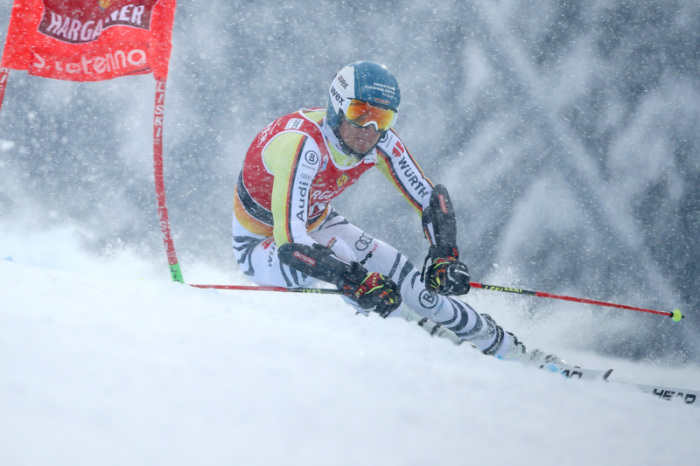 Ski alpin: Weltcup, Riesenslalom, Herren, 1. Durchgang: Alexander Schmid aus Deutschland in Aktion. Foto: Gabriele Facciotti/Ap/dpa