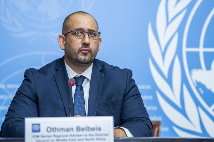 Othman Belbeis, IOM Senior Regional Advisor des Generaldirektors für den Nahen Osten und Nordafrika. Foto:epa/Martial Trezzini