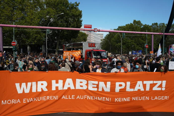 Seebruecke demonstration in Berlin. Photo: epa/ALEXANDER BECHER