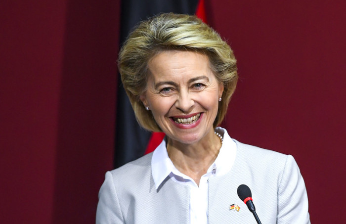 Deutsche Verteidigungsministerin Ursula von der Leyen. Foto: epa/Georgi Licovski	