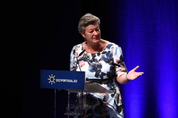 Die EU-Kommissarin für Inneres Ylva Johansson . Foto: epa/Antonio Pedro Santos