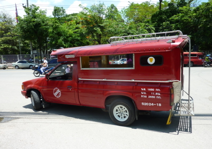 Roter Baht-Bus in Chiang Mai. Foto: Jahner