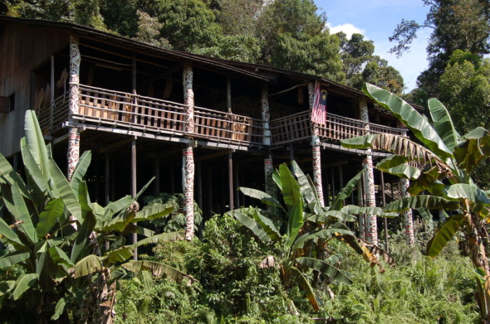 Landestypisches Holzhaus in Sarawak. Foto: Lenz
