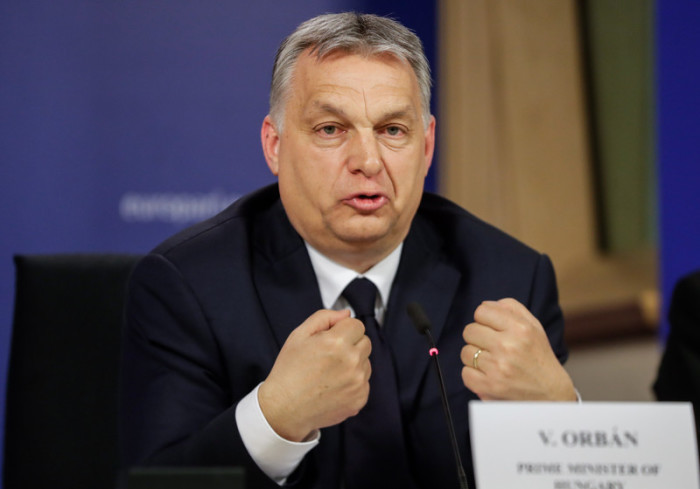 Der ungarische Ministerpräsident Viktor Orban auf dem EVP-Parteitag. Foto: epa/Stephanie Lecocq