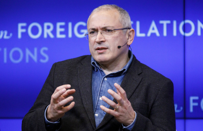 Mikhail Khodorkovsky beim Council on Foriegn Relations. Foto: epa/Justin Lane