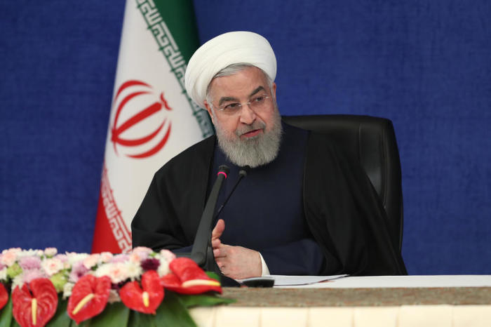 Der iranische Präsident Hassan Rouhani spricht während einer Kabinettssitzung in Teheran. Foto: epa/Iranisches PrÄsidentenbÜro / Hando