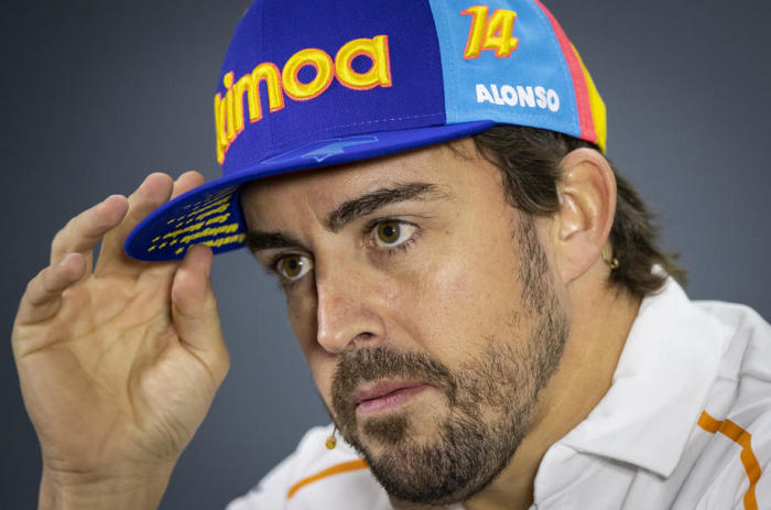 Der Spanier Fernando Alonso von McLaren in der Formel 1. Foto: epa/Valdrin Xhemaj