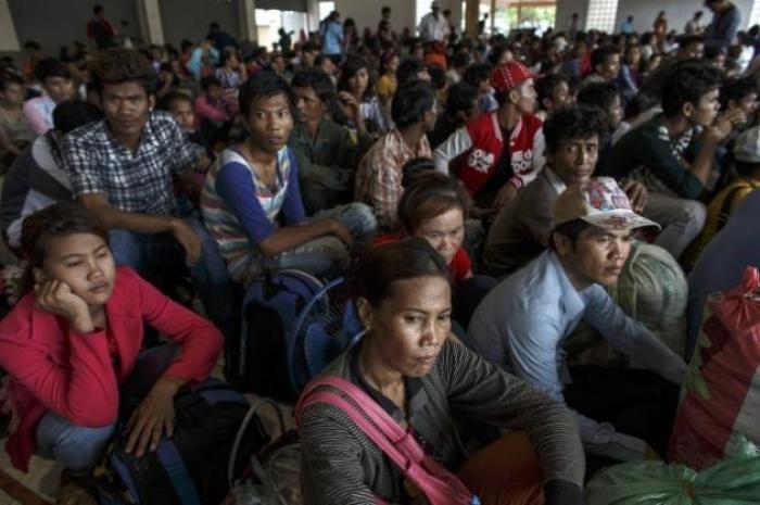 Kambodschaner flüchten aus Thailand