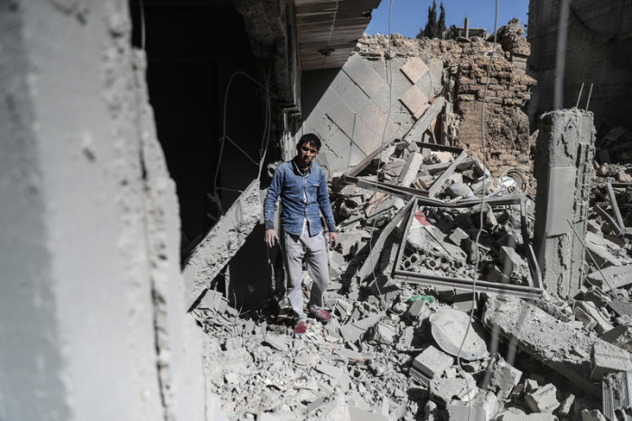Spuren des Syrien-Krieges. Foto: epa/Mohammed Badra