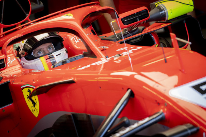 Der deutsche Formel-Eins-Rennfahrer Sebastian Vettel von Scuderia Ferrari. Foto: epa/Valdrin Xhemaj