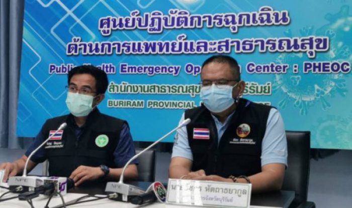 Pressekonferenz der Gesundheitsbehörden der Provinz Buriram. Bild: ThaiPost
