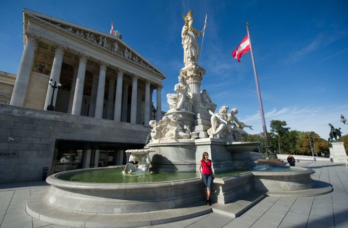Außenansicht des Wiener Parlamentsgebäudes. Foto: Dpa