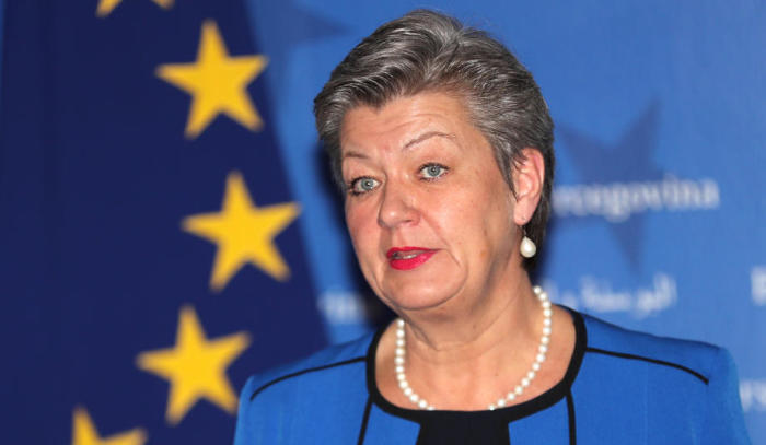 Die Europäische Kommissarin für Inneres, Ylva Johansson. Foto: epa/Fehim Demir